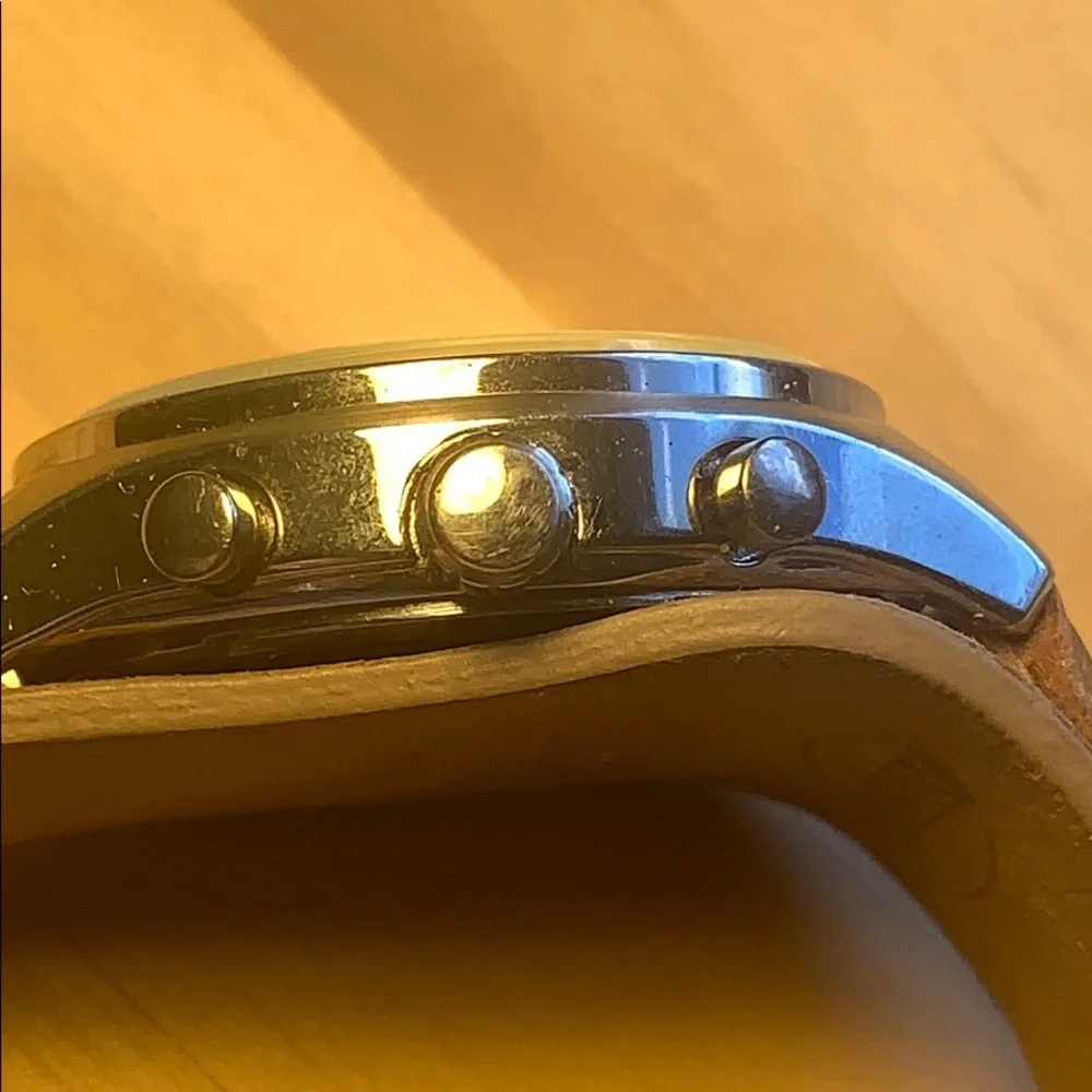 Fossil CH-2794 Chronograph watch w/orig. leather